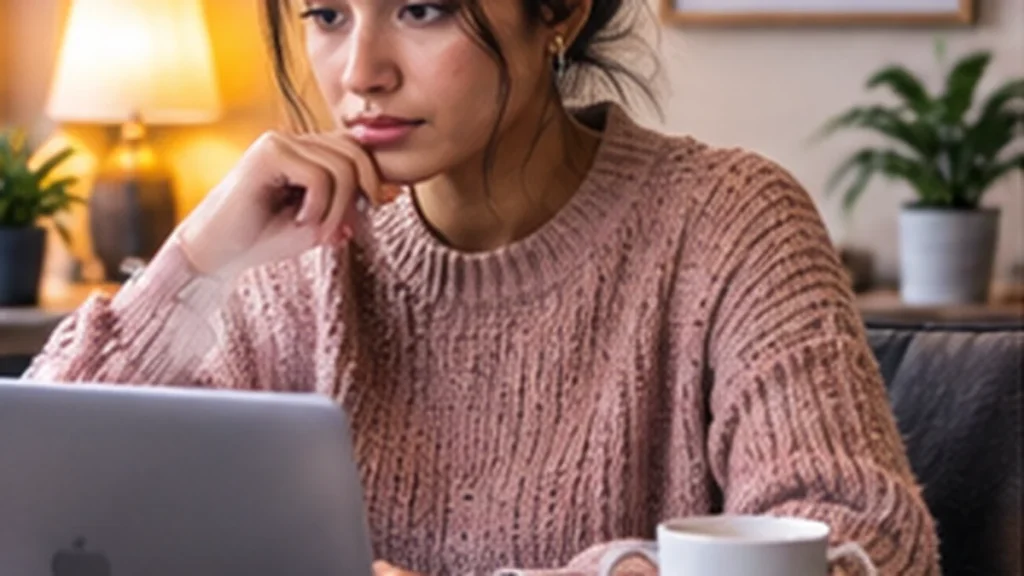 Remote job seeker using a laptop to find remote jobs safely from a home workspace