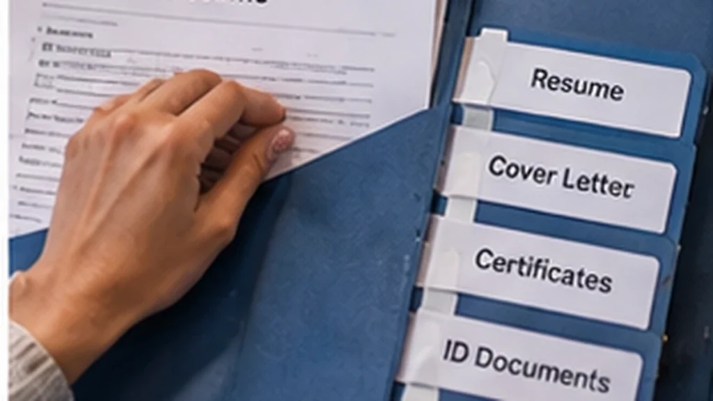 Realistic job search scene illustrating job application documents