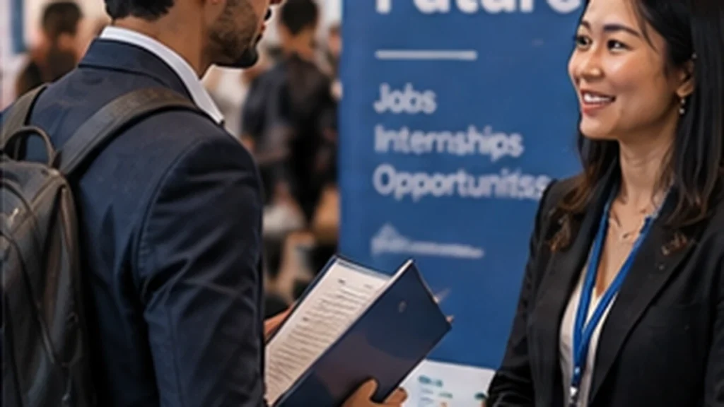 Realistic job search scene illustrating job fair preparation