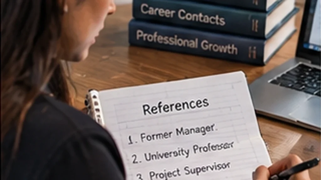Realistic job search scene illustrating prepare job references