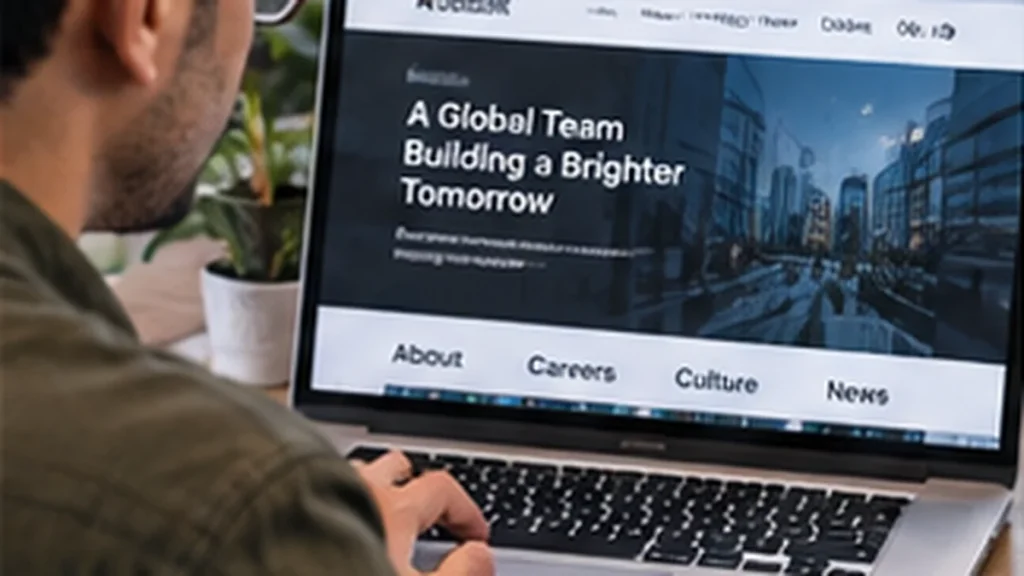 Job seeker using an employer website and notes to research a company before applying